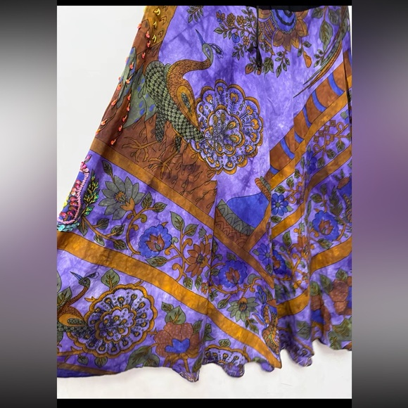 Colorful Bohemian Maxi Skirt S - Picture 6 of 10